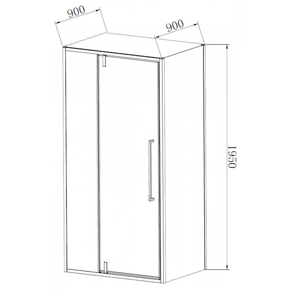 Душевой уголок Slim-N VSR-4SNP9010CLB, 1000*900, черный, стекло прозрачное