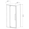 Душевой уголок Slim-N VSR-4SNP9010CLB, 1000*900, черный, стекло прозрачное