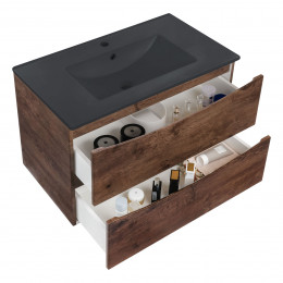 База под керамическую раковину Mia 800 подвесная, 2 выкатных ящика soft close, R.Wood
