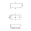 Ванна акриловая Vincea VBT-426-1700MW 1700*800*580, белый мат., щелевой перелив, слив белый