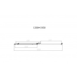 Душевая дверь Slim-N VDS-4SN120CLGM, 1200, вороненая сталь, стекло прозрачное