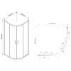 Душевой уголок Garda VSQ-1G900CLB, 900*900, черный, стекло прозрачное