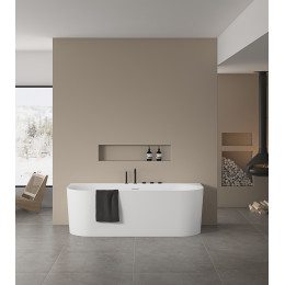 Ванна акриловая Vincea VBT-703-1800, 1800*800*585, цвет белый, щелевой перелив, слив белый