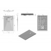 Поддон для душа из искусственного камня VST-4SR9014G, 1400*900*30, серый
