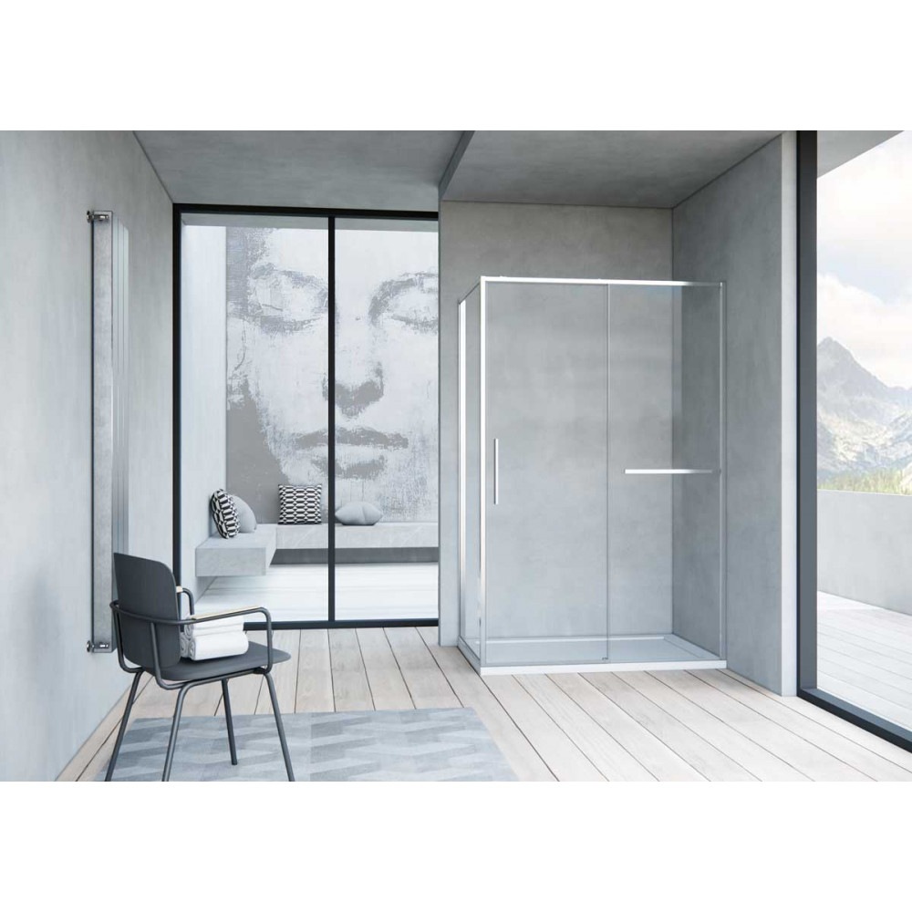 Душевой уголок Slim Soft VSR-1SS1010CL, 1000*1000, хром, стекло прозрачное