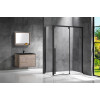 Душевой уголок Lugano VSR-1L8014CLB-1, 1400*800, черный, стекло прозрачное