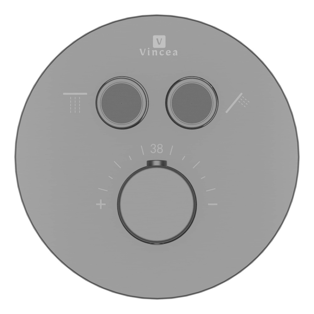 Душевой комплект Inspire VSFW-3I22MT2GM встраиваемый, термостат, двухрежимный, вороненая сталь