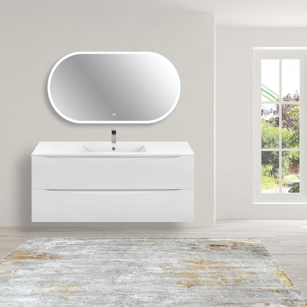 База под керамическую раковину Mia 1200 подвесная, 2 выкатных ящика soft close, G.White