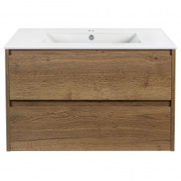 База под раковину Gio 800 подвесная, 2 выкатных ящика soft-close, T.Oak