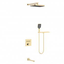 Душевой комплект VSFW-4311RBG встраиваемый, трехрежимный, брашированное золото