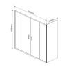 Душевой уголок Garda VSR-1G29017CL, 1700*900, хром, стекло прозрачное