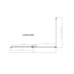 Душевой уголок Dice VSR-4D8012CLB, 1200*800, черный, стекло прозрачное
