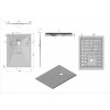 Поддон для душа из искусственного камня  VST-4SR8011W, 1100*800*25, белый матовый