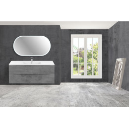 База под керамическую раковину Mia 1200 подвесная, 2 выкатных ящика soft close, Beton