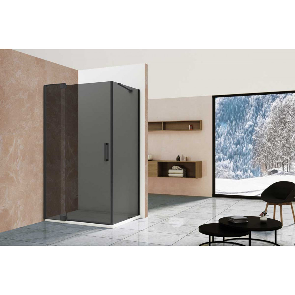 Душевой уголок Extra VSR-1E809090CGB 800/900*900, черный, стекло тонированное