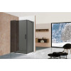 Душевой уголок Extra VSR-1E809090CGB 800/900*900, черный, стекло тонированное
