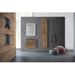 База под керамическую раковину Mia 600 подвесная, 2 выкатных ящика soft close, V.Oak