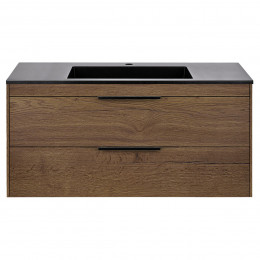 База под раковину Chiara 2D 1000 подвесная, 2 выкатных ящика soft-close, T.Oak