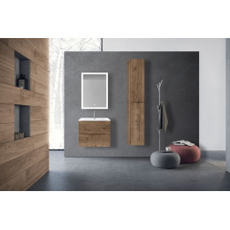 База под керамическую раковину Mia 600 подвесная, 2 выкатных ящика soft close, V.Oak