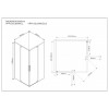 Душевой уголок Slim VPR-2SL9090CL, 900*900, хром, стекло прозрачное