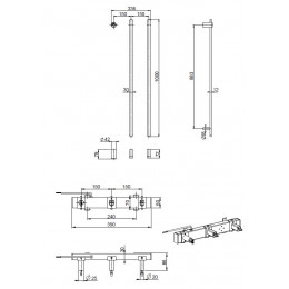 Полотенцесушитель электрический Vincea VTD-2VT1CH, хром, таймер