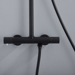 Душевая стойка Desire VSFS-1D0TMB термостатическая без излива, 25см верх душ, черный