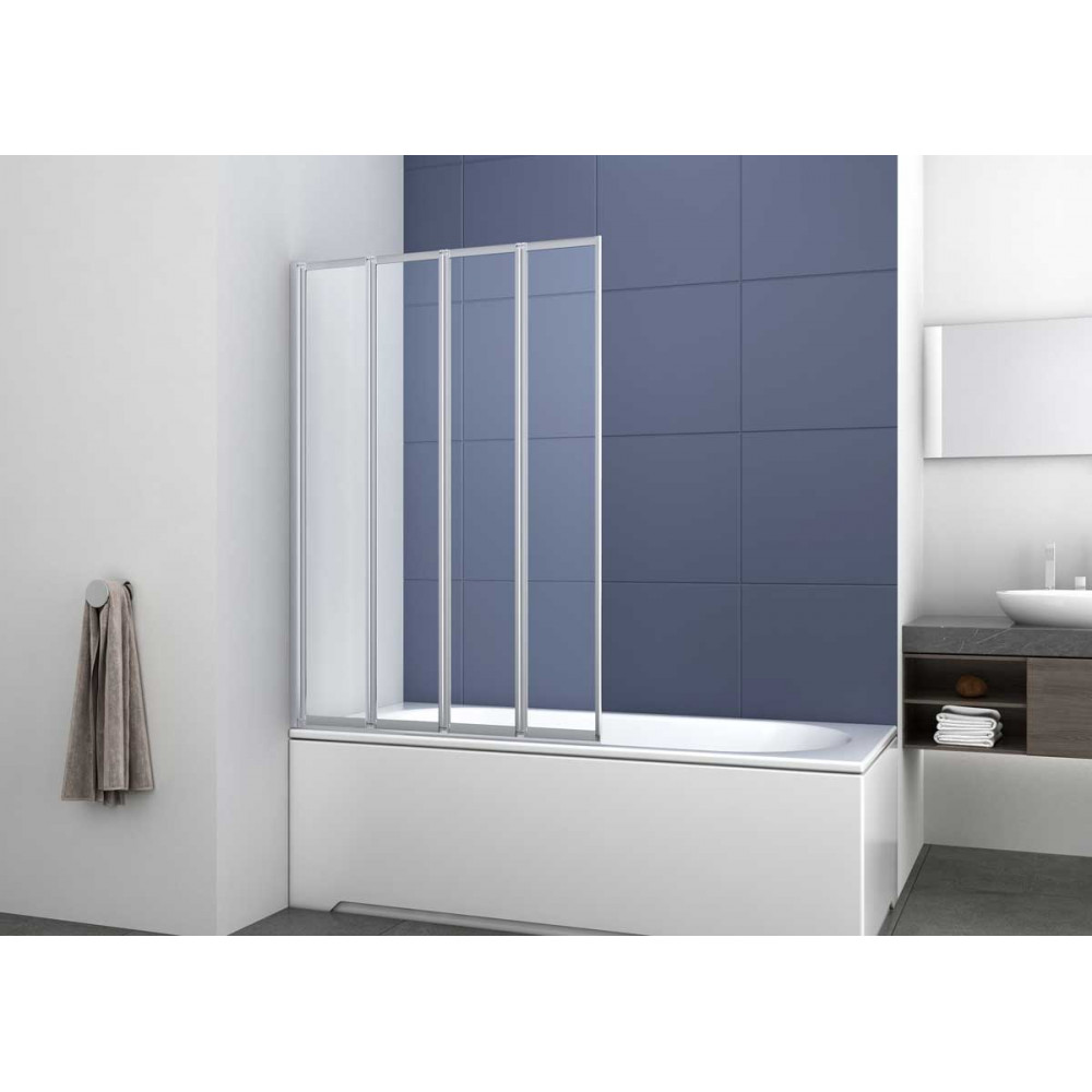 Душевая шторка на ванну VSB-31100CL, 1000*1400, хром, стекло прозрачное