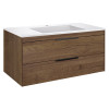 База под раковину Chiara 2D 1000 подвесная, 2 выкатных ящика soft-close, T.Oak