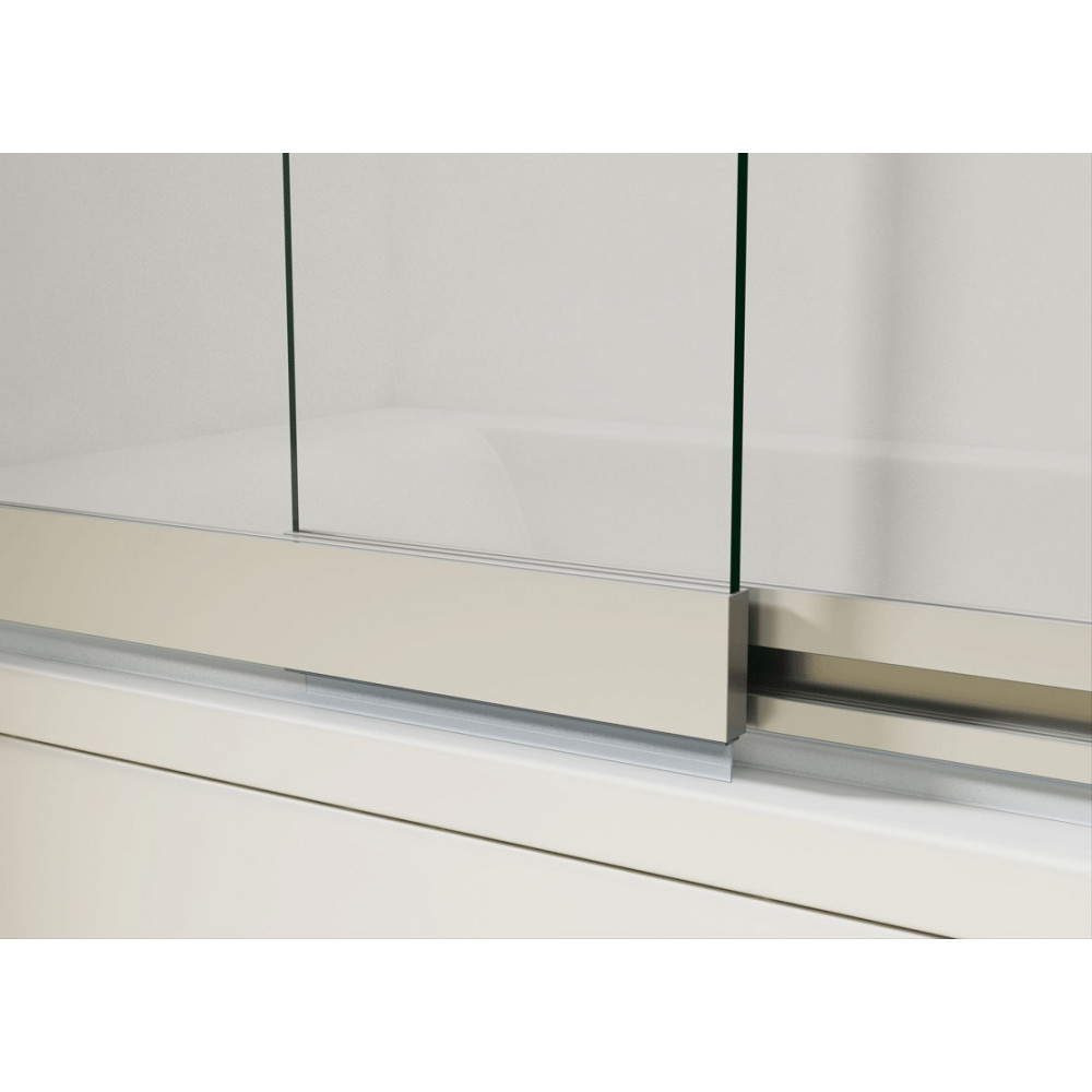 Душевая шторка на ванну VSB-1E100CL, 1000*1450, хром, стекло прозрачное