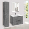 База под раковину Mia 650 подвесная, 2 выкатных ящика soft close, Beton