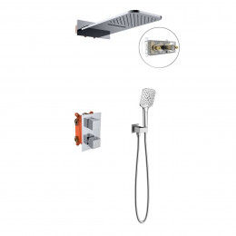 Душевой комплект VSFW-103TCH термостат встраиваемый, 2 режима, 2-х функц. верх душ из латуни, хром