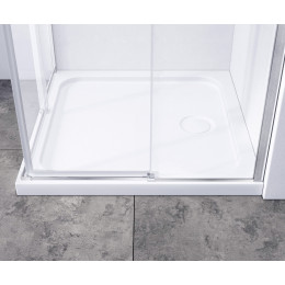 Душевой уголок Slim-N VSS-4SN8010CLBN, 1000*800, брашированный никель, стекло прозрачное