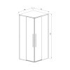 Душевой уголок Slim-N VSS-4SN900CLB, 900*900, черный, стекло прозрачное
