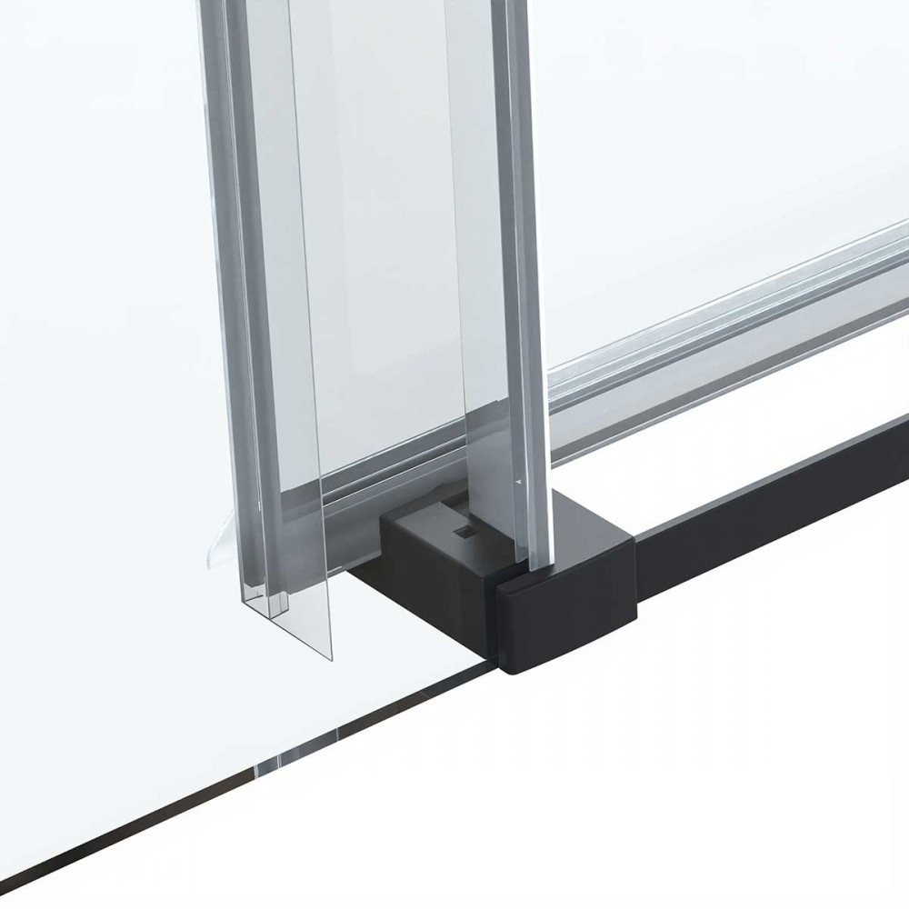 Душевой уголок Como Soft VSR-1CS1012CLB, 1200*1000, черный, стекло прозрачное