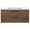 База под раковину Chiara 2D 1000 подвесная, 2 выкатных ящика soft-close, T.Oak