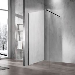 Душевая перегородка Walk-In VSW-1H110CLB, 1100*2000, черный, стекло прозрачное