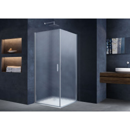 Душевой уголок Alpha VSR-3ALP9090MT, 900*900, хром, стекло текстурное