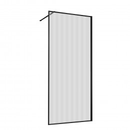Душевая перегородка Walk-In VSW-1HP110FLB, 1100*2000, черный, стекло рифленое