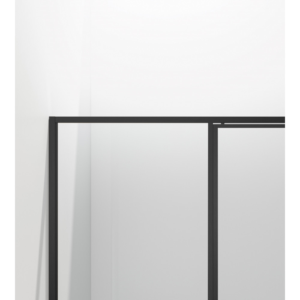 Душевая дверь Slim 8mm VDP-4SL120CLB, черный, стекло прозрачное