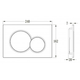 Кнопка смыва Vincea VFP-202MB, цвет черный