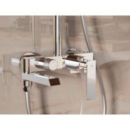 Душевая стойка VSFS-413CH с изливом, хром