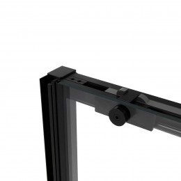 Душевой уголок Slim Soft VSR-1SS8015CLB, 1500*800, черный, стекло прозрачное