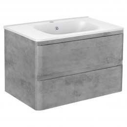 База под раковину Vico 800 подвесная, 2 выкатных ящика soft close, Beton