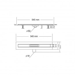 Душевой лоток SAY CARMINE 510.50.P.PITI, 50 см, хром