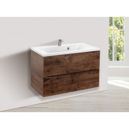 База под раковину Mia 750 подвесная, 2 выкатных ящика soft close, R.Wood