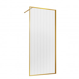 Душевая перегородка Walk-In VSW-1HP900FLBG, 900*2000, брашированное золото, стекло рифленое