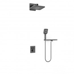 Душевой комплект Inspire VSFW-3I21MT4RGM встраиваемый, термостат, двухрежимный, вороненая сталь