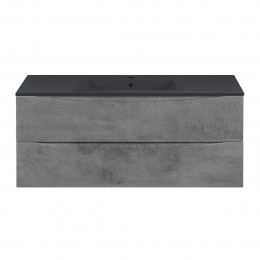 База под керамическую раковину Mia 1200 подвесная, 2 выкатных ящика soft close, Beton