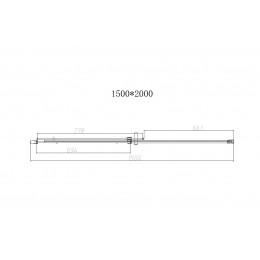 Душевая дверь Dice VDS-4D150CL, 1500, хром, стекло прозрачное