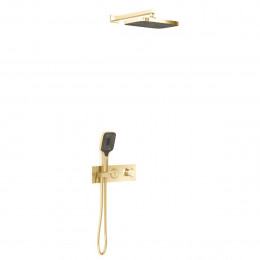 Душевой комплект VSFW-422T1BG встраиваемый, термостатический, двухрежимный, брашированное золото